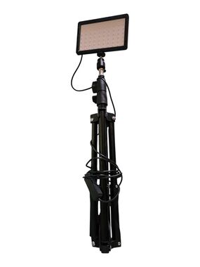 5-LED Panel Light on Adjustable Black Tripods